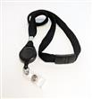 Safety Breakaway Lanyard and Badge Reel Combo - BLACK